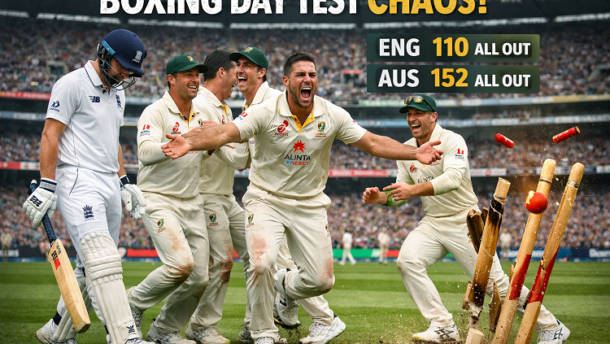 England Collapse as Chaos Reigns on a Bizarre Boxing Day at the MCG