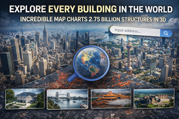 Explore Every Building on Earth Groundbreaking 3D Map Reveals 2.75 Billion Structures Worldwide