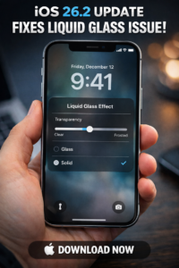 Update Your iPhone Immediately Apple Rolls Out iOS 26.2 A Major Win for Users Who Disliked Liquid Glass