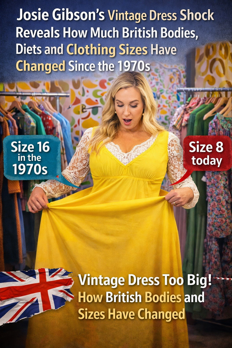 Josie Gibson’s Vintage Dress Shock Reveals How Much British Bodies, Diets and Clothing Sizes Have Changed Since the 1970s