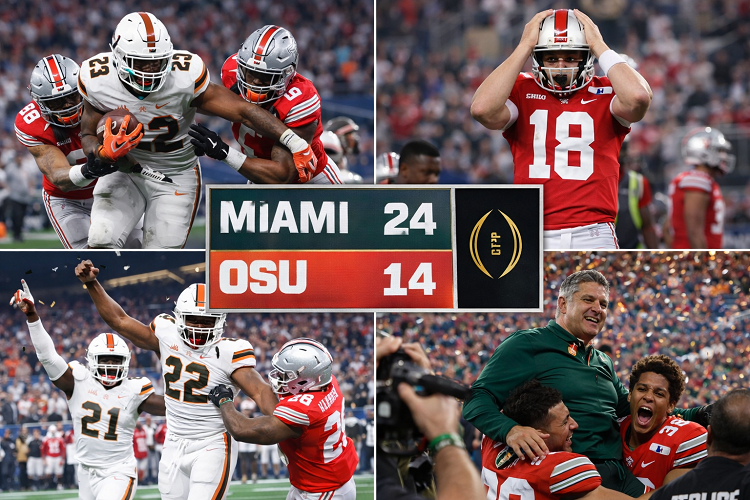Miami Stuns Ohio State in Cotton Bowl Thriller, Crushing Buckeyes’ Repeat Title Dreams